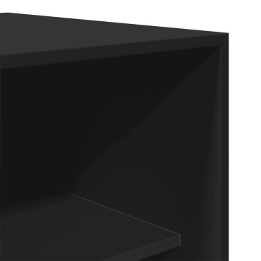 vidaXL Ντουλάπα Μαύρη 80x50x200cm από Επεξεργασμένο Ξύλο 1 τεμ.
