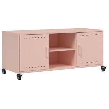 vidaXL Έπιπλο Τηλεόρασης Ροζ 100,5x39x43,5cm Ατσάλι