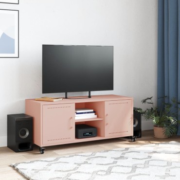 vidaXL Έπιπλο Τηλεόρασης Ροζ 100,5x39x43,5cm Ατσάλι