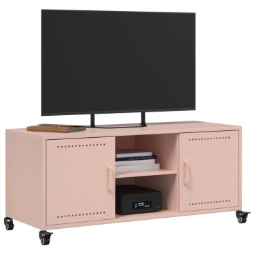 vidaXL Έπιπλο Τηλεόρασης Ροζ 100,5x39x43,5cm Ατσάλι