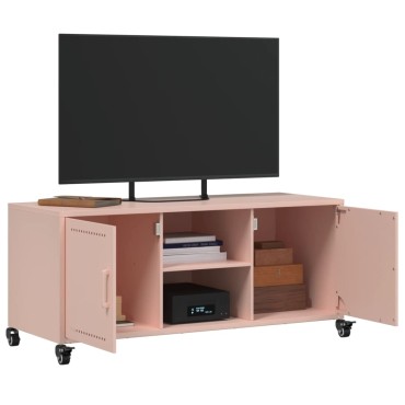 vidaXL Έπιπλο Τηλεόρασης Ροζ 100,5x39x43,5cm Ατσάλι