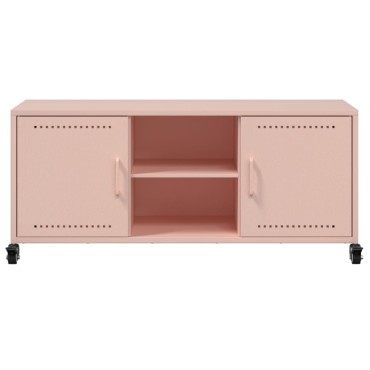 vidaXL Έπιπλο Τηλεόρασης Ροζ 100,5x39x43,5cm Ατσάλι