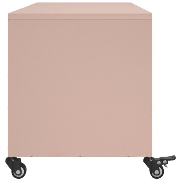 vidaXL Έπιπλο Τηλεόρασης Ροζ 100,5x39x43,5cm Ατσάλι