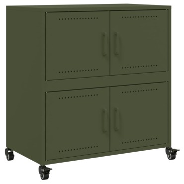 vidaXL Ντουλάπι Πράσινο Λαδί 68x39x72cm από Ατσάλι 1 τεμ.
