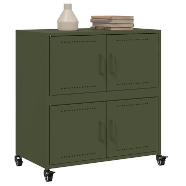 vidaXL Ντουλάπι Πράσινο Λαδί 68x39x72cm από Ατσάλι 1 τεμ.