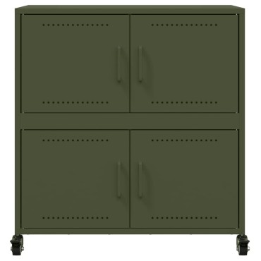 vidaXL Ντουλάπι Πράσινο Λαδί 68x39x72cm από Ατσάλι 1 τεμ.