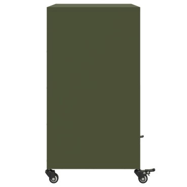 vidaXL Ντουλάπι Πράσινο Λαδί 68x39x72cm από Ατσάλι 1 τεμ.