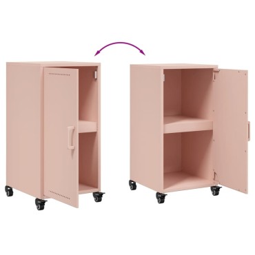 vidaXL Ντουλάπι Ροζ 36x39x72cm από Ατσάλι 1 τεμ.
