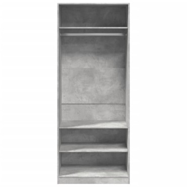 vidaXL Ντουλάπα Γκρι του Σκυροδέματος 80x50x200cm Επεξεργασμένο Ξύλο 1 τεμ.
