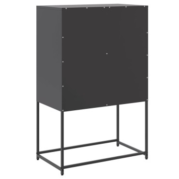 vidaXL Μπουφές Μαύρος 68,5x38,5x107cm Ατσάλινος 1 τεμ.