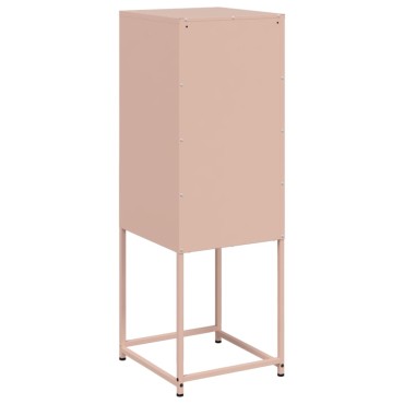 vidaXL Ντουλάπι Ροζ 36x39x107cm από Ατσάλι 1 τεμ.