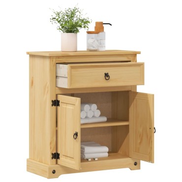 vidaXL Ντουλάπι Μπάνιου Corona 70x33x80cm από Μασίφ Ξύλο Πεύκου
