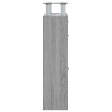 vidaXL Παπουτσοθήκη Γκρι Sonoma 63x24x104cm από Επεξεργασμένο Ξύλο