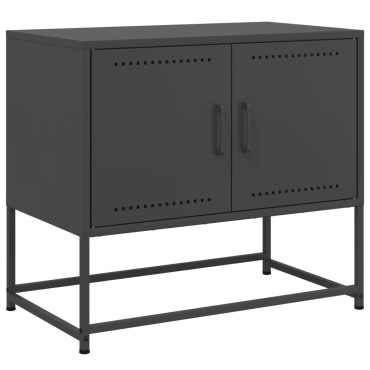 vidaXL Έπιπλο Τηλεόρασης Μαύρο 68,5x39x60,5cm Ατσάλινο