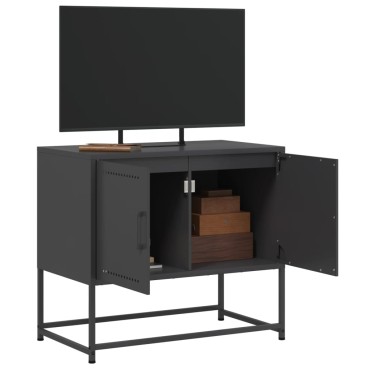vidaXL Έπιπλο Τηλεόρασης Μαύρο 68,5x39x60,5cm Ατσάλινο
