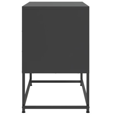 vidaXL Έπιπλο Τηλεόρασης Μαύρο 68,5x39x60,5cm Ατσάλινο