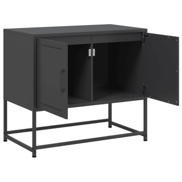 vidaXL Έπιπλο Τηλεόρασης Μαύρο 68,5x39x60,5cm Ατσάλινο