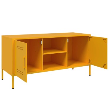 vidaXL Έπιπλο Τηλεόρασης Μουσταρδί Κίτρινο 100,5x39x50,5cm από Ατσάλι