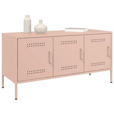 vidaXL Έπιπλο Τηλεόρασης Ροζ 100,5x39x50,5cm από Ατσάλι