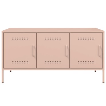 vidaXL Έπιπλο Τηλεόρασης Ροζ 100,5x39x50,5cm από Ατσάλι