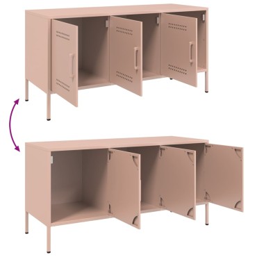 vidaXL Έπιπλο Τηλεόρασης Ροζ 100,5x39x50,5cm από Ατσάλι