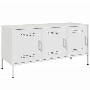 vidaXL Έπιπλο Τηλεόρασης Λευκό 100,5x39x50,5cm από Ατσάλι