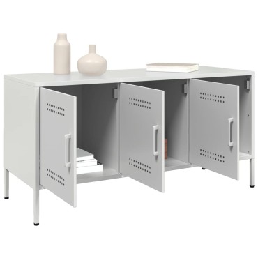 vidaXL Έπιπλο Τηλεόρασης Λευκό 100,5x39x50,5cm από Ατσάλι
