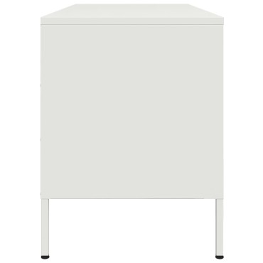vidaXL Έπιπλο Τηλεόρασης Λευκό 100,5x39x50,5cm από Ατσάλι