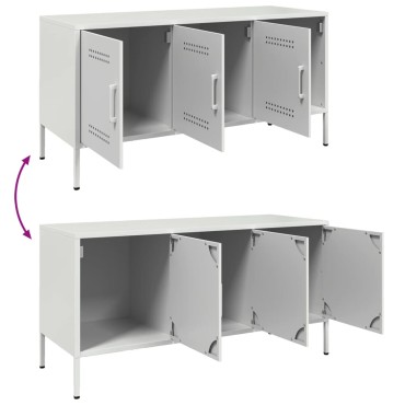 vidaXL Έπιπλο Τηλεόρασης Λευκό 100,5x39x50,5cm από Ατσάλι