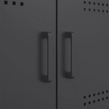 vidaXL Ραφιέρα Μαύρη 68x39x113cm από Ατσάλι 1 τεμ.