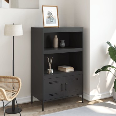 vidaXL Ραφιέρα Μαύρη 68x39x113cm από Ατσάλι 1 τεμ.