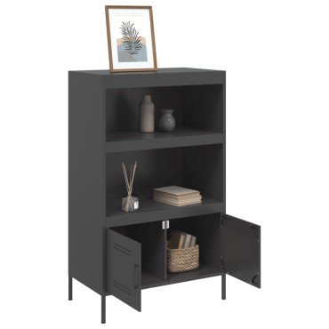 vidaXL Ραφιέρα Μαύρη 68x39x113cm από Ατσάλι 1 τεμ.