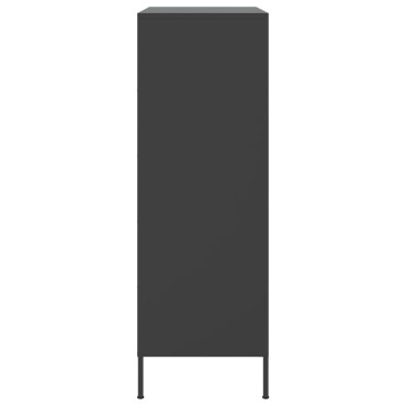 vidaXL Ραφιέρα Μαύρη 68x39x113cm από Ατσάλι 1 τεμ.