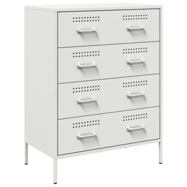 vidaXL Μπουφές Λευκός 68x39x89cm από Ατσάλι 1 τεμ.