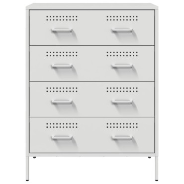 vidaXL Μπουφές Λευκός 68x39x89cm από Ατσάλι 1 τεμ.
