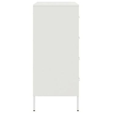 vidaXL Μπουφές Λευκός 68x39x89cm από Ατσάλι 1 τεμ.