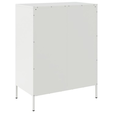 vidaXL Μπουφές Λευκός 68x39x89cm από Ατσάλι 1 τεμ.