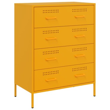 vidaXL Ντουλάπι Μουσταρδί 68x39x89cm από Ατσάλι 1 τεμ.