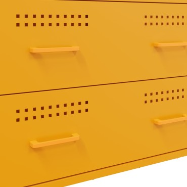 vidaXL Ντουλάπι Μουσταρδί 68x39x89cm από Ατσάλι 1 τεμ.