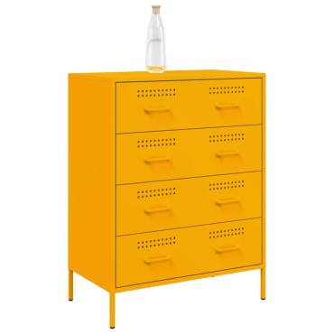 vidaXL Ντουλάπι Μουσταρδί 68x39x89cm από Ατσάλι 1 τεμ.