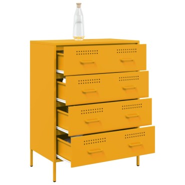 vidaXL Ντουλάπι Μουσταρδί 68x39x89cm από Ατσάλι 1 τεμ.