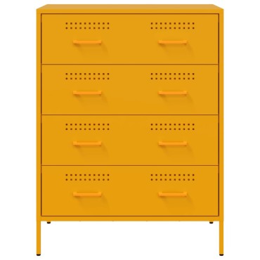 vidaXL Ντουλάπι Μουσταρδί 68x39x89cm από Ατσάλι 1 τεμ.