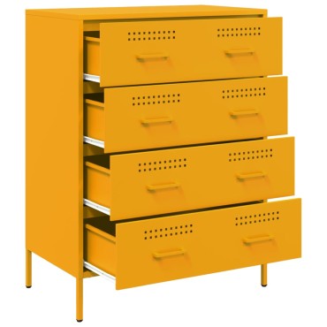 vidaXL Ντουλάπι Μουσταρδί 68x39x89cm από Ατσάλι 1 τεμ.