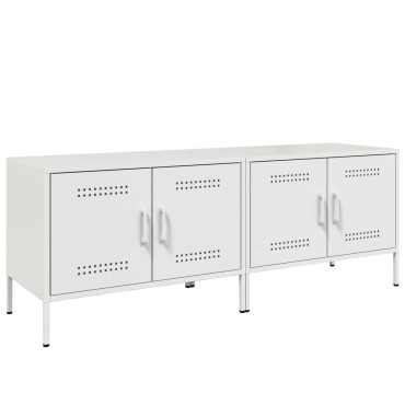 vidaXL Έπιπλα Τηλεόρασης 2 τεμ. Λευκό 68x39x50,5cm από Χάλυβα