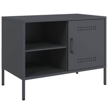 vidaXL Έπιπλο Τηλεόρασης Ανθρακί 68x39x50,5cm από Χάλυβα