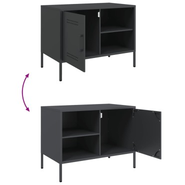 vidaXL Έπιπλο Τηλεόρασης Ανθρακί 68x39x50,5cm από Χάλυβα