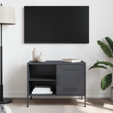 vidaXL Έπιπλο Τηλεόρασης Ανθρακί 68x39x50,5cm από Χάλυβα