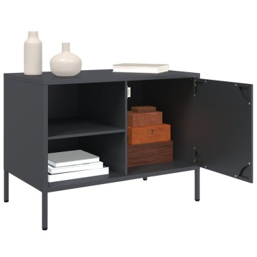 vidaXL Έπιπλο Τηλεόρασης Ανθρακί 68x39x50,5cm από Χάλυβα