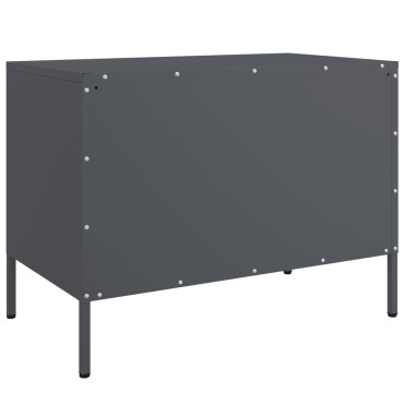 vidaXL Έπιπλο Τηλεόρασης Ανθρακί 68x39x50,5cm από Χάλυβα
