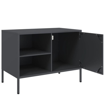 vidaXL Έπιπλο Τηλεόρασης Ανθρακί 68x39x50,5cm από Χάλυβα